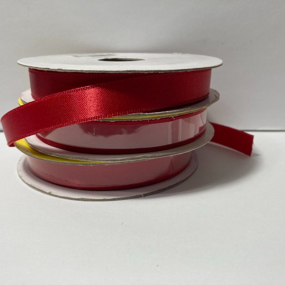 5 Coin Edge Ribbon Solid Red - Picture 12 of 15
